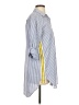 Zara TRF Stripes Blue 3/4 Sleeve Button-Down Shirt Size XS - photo 4