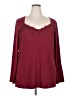 Torrid Burgundy Long Sleeve Blouse Size 4X Plus (4) - photo 1