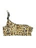Moschino Animal Print Gold Swimsuit Top Size L - photo 1