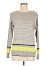 Max Studio 100% Cotton Stripes Gray Pullover Sweater Size M - photo 1