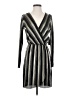 Lulus 100% Polyester Stripes Gray Casual Dress Size S - photo 1