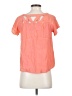 Buttons Orange Short Sleeve Blouse Size S - photo 2