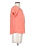Buttons Orange Short Sleeve Blouse Size S - photo 4