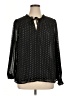 Old Navy Polka Dots Black Long Sleeve Blouse Size XL - photo 1