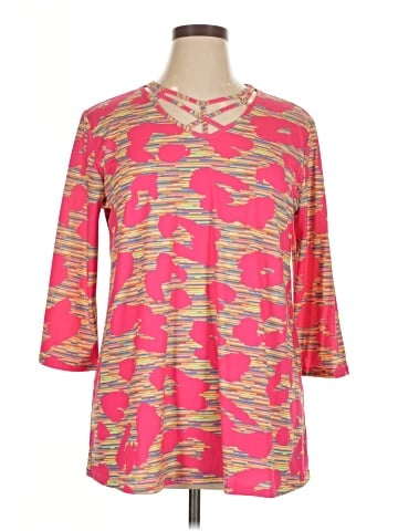Southern Stitch 3/4 Sleeve Top (view 1)
