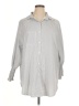 Unbranded 100% Polyester Silver 3/4 Sleeve Blouse Size 1X - photo 1