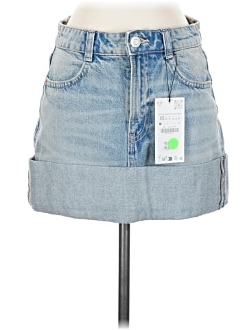 Zara Denim Skirt (view 1)