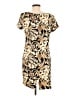 Dani Max 100% Polyester Print Gold Casual Dress Size 8 - photo 2
