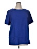 Unbranded 100% Polyester Solid Blue Short Sleeve T-Shirt Size 1X - photo 1