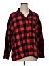 Target 100% Cotton Plaid Red Long Sleeve Button-Down Shirt Size 1X - photo 1
