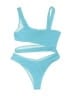 Unbranded Solid Blue Two Piece Swimsuit Size M - photo 1
