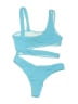 Unbranded Solid Blue Two Piece Swimsuit Size M - photo 2