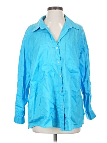Magaschoni 3/4 Sleeve Button-Down Shirt (view 1)