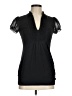 Fleurish Black Short Sleeve Blouse Size M - photo 1