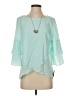 I.N. Studio Teal 3/4 Sleeve Blouse Size S (petite) - photo 1