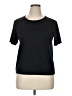 Delta Burke 100% Polyester Solid Black Short Sleeve Top Size 1X - photo 1