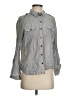 Joie Stripes Gray Long Sleeve Button-Down Shirt Size S - photo 1