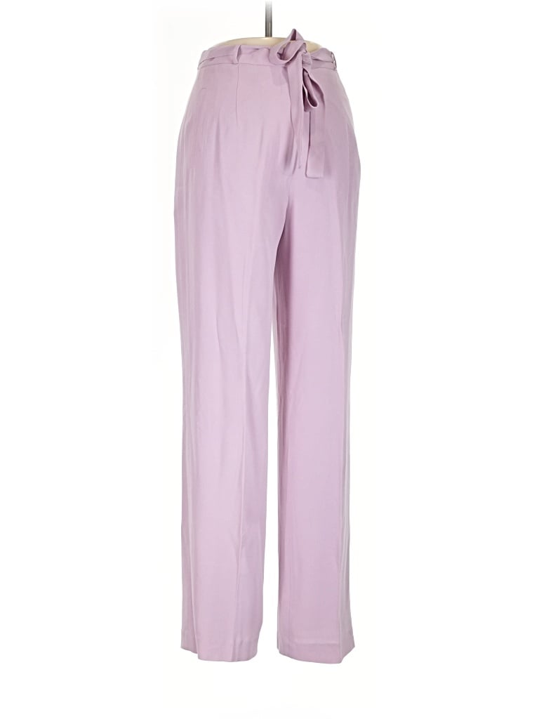 Pre-owned Due Per Due Silk Pants In Purple