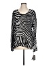 Tom Ford 100% Silk Silver Black Long Sleeve Silk Top Size EU (IT) 48 / US 12 - photo 1