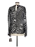 Tom Ford 100% Silk Silver Black Long Sleeve Silk Top Size EU (IT) 48 / US 12 - photo 2