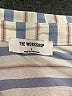 The Workshop 100% Rayon Stripes Ivory Short Sleeve Blouse Size L - photo 6