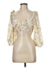 Blush 100% Polyester Ivory 3/4 Sleeve Blouse Size M - photo 1