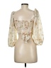 Blush 100% Polyester Ivory 3/4 Sleeve Blouse Size M - photo 2