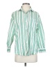 Old Navy 100% Cotton Stripes Green Long Sleeve Button-Down Shirt Size XS - photo 1