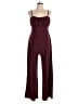 Trixxi Solid Burgundy Jumpsuit Size L - photo 1
