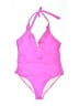 Unbranded Solid Pink One Piece Swimsuit Size L - photo 1
