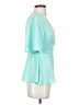 Dee Elly Teal Short Sleeve Blouse Size XS - photo 4