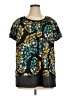 Daisy Fuentes Teal Short Sleeve Blouse Size XL - photo 1