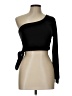 Blue Blush Black Long Sleeve Top Size L - photo 1