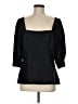 Deitas 100% Silk Black 3/4 Sleeve Silk Top Size EU 42 / US 12 - photo 1