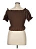 Unbranded Brown Short Sleeve Blouse Size XL - photo 2