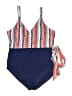 Assorted Brands Chevron-herringbone Blue One Piece Swimsuit Size 1X (estimated) - photo 1