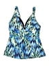 Sunsets Print Blue Swimsuit Top Size 2 - photo 1