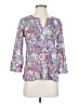 Talbots 100% Cotton Paisley Blue 3/4 Sleeve Blouse Size XS - photo 1