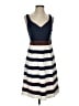 Leifnotes 100% Cotton Stripes Multi Color Blue Casual Dress Size 0 - photo 1