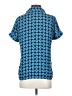 J.Crew 100% Polyester Blue Short Sleeve Blouse Size 2 - photo 2