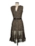 Z Studio 100% Polyester Animal Print Brown Casual Dress Size 6 - photo 2