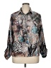 Unbranded 100% Polyester Paisley Silver 3/4 Sleeve Blouse Size 1X - photo 1