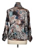 Unbranded 100% Polyester Paisley Silver 3/4 Sleeve Blouse Size 1X - photo 2