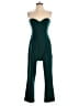 Express Color Block Green Jumpsuit Size 4 - photo 1