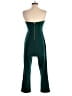 Express Color Block Green Jumpsuit Size 4 - photo 2