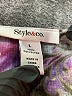 Style&Co 100% Polyester Purple 3/4 Sleeve Blouse Size L - photo 7
