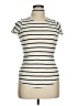 Aqua Stripes Ivory Short Sleeve Turtleneck Size XL - photo 1