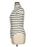 Aqua Stripes Ivory Short Sleeve Turtleneck Size XL - photo 5