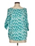 MICHAEL Michael Kors 100% Polyester Teal 3/4 Sleeve Blouse Size M - photo 1