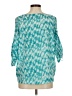 MICHAEL Michael Kors 100% Polyester Teal 3/4 Sleeve Blouse Size M - photo 2